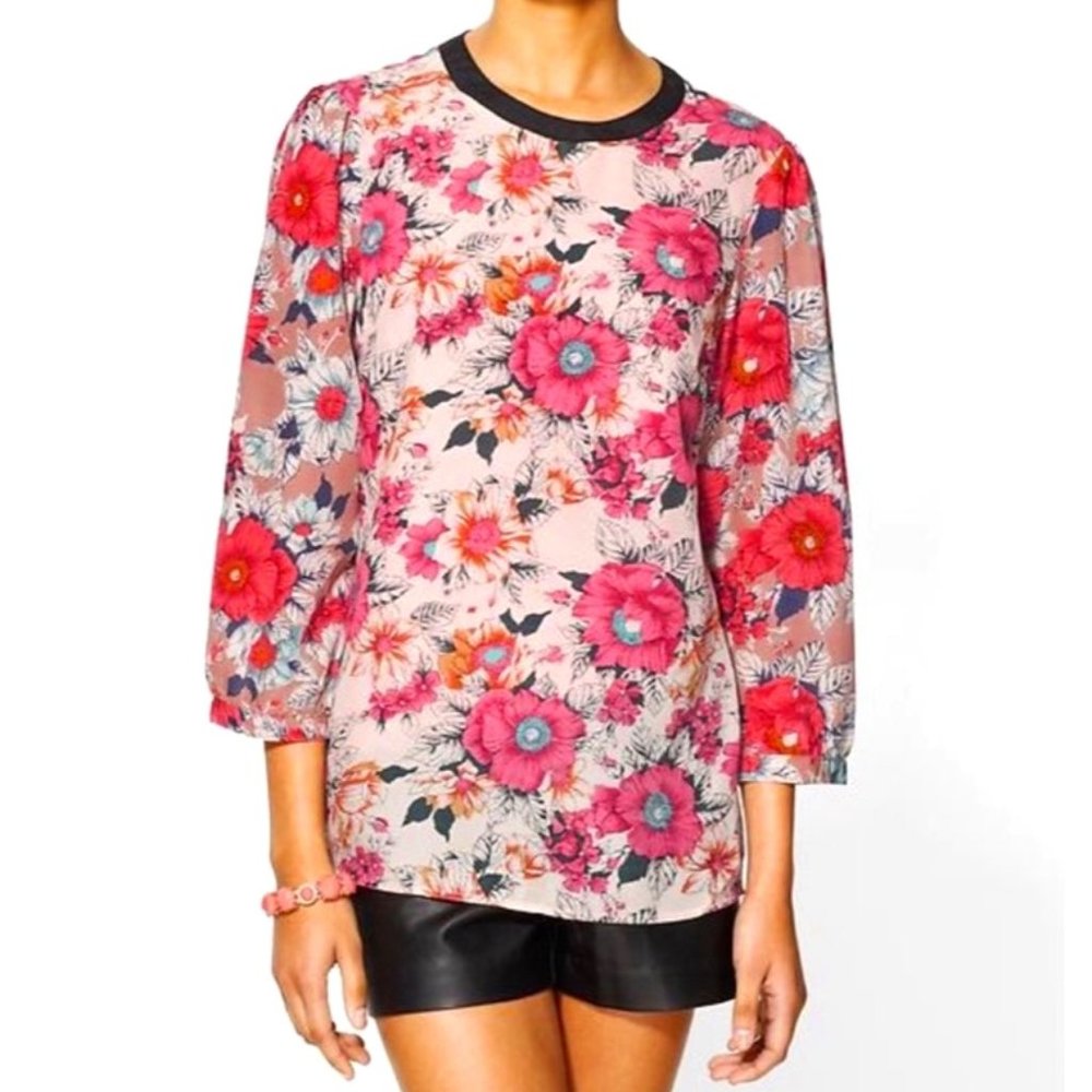 Tinley Road women floral lightweight lined blouse size S